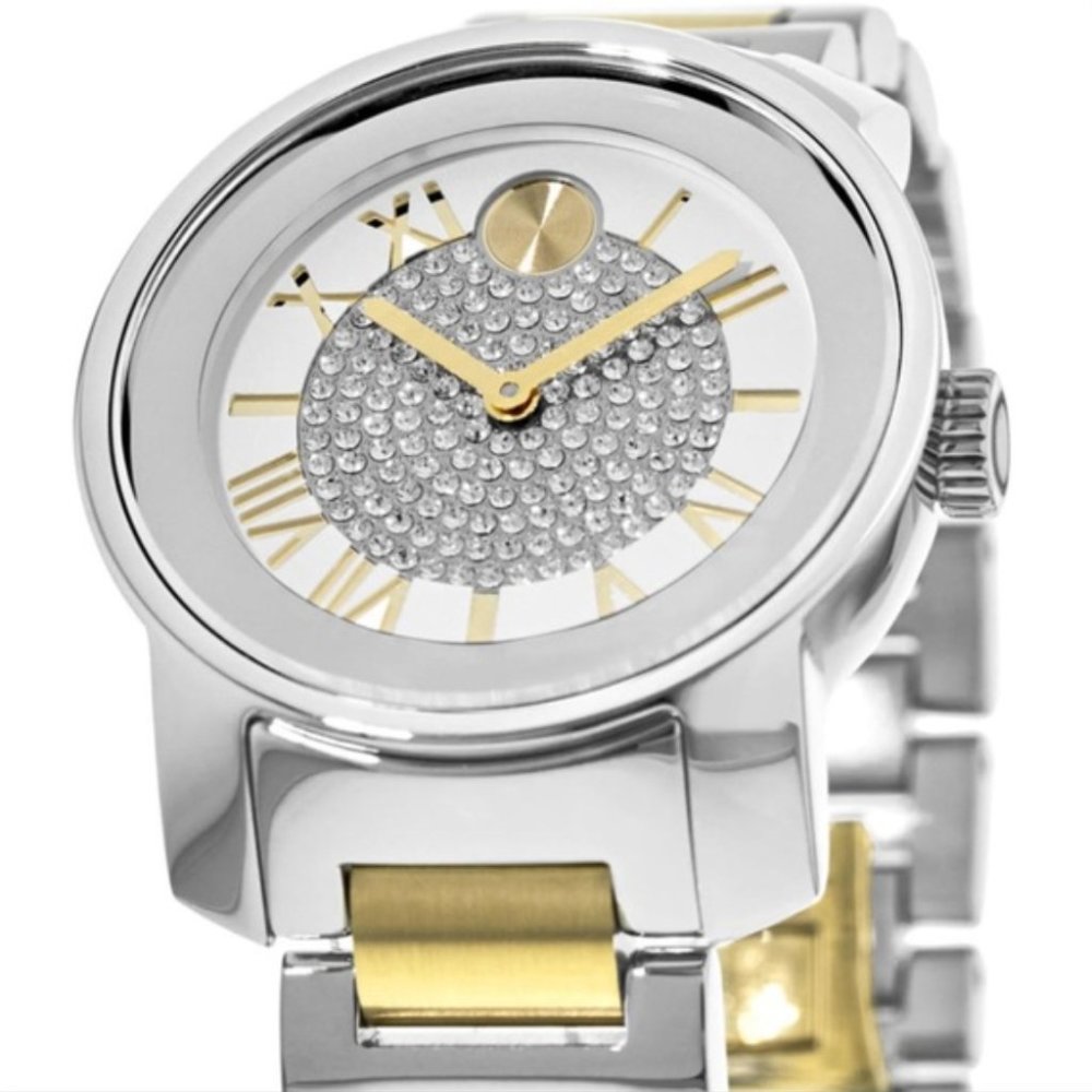 Pave Crystal Movado bold women’s watch